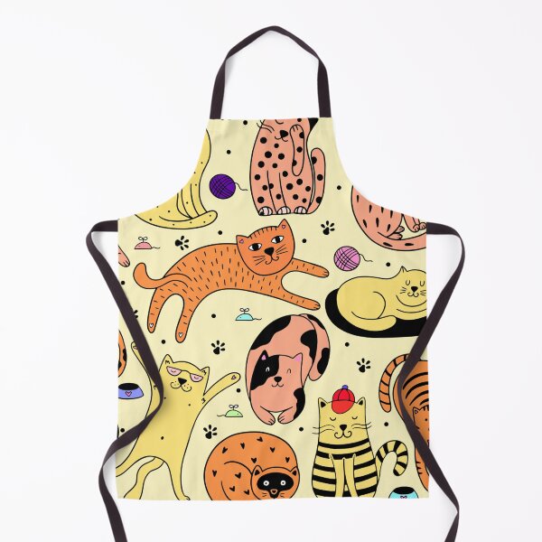 Item preview, Colorful Cute Cat Doodle Seamless Pattern designed and sold by quinellie.