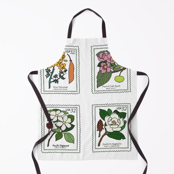 Item preview, Flowering Trees Vintage Postage Stamp Designs designed and sold by masternanii.