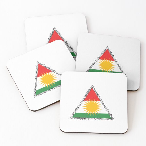 Item preview, Kurdistan flag in the form of a triangle designed and sold by KurdishShops.