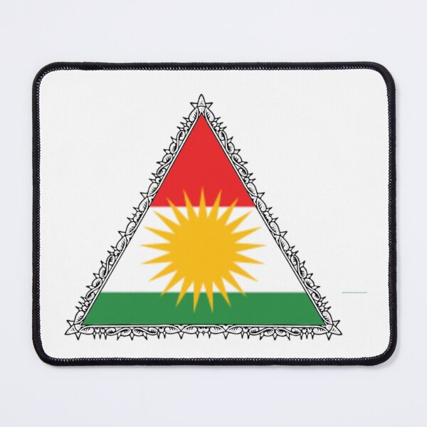 Item preview, Kurdistan flag in the form of a triangle designed and sold by KurdishShops.
