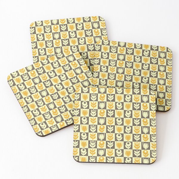 Item preview, Blomma, Retro Flower Checkered Pattern - Retro Styles designed and sold by BesanoStyle.