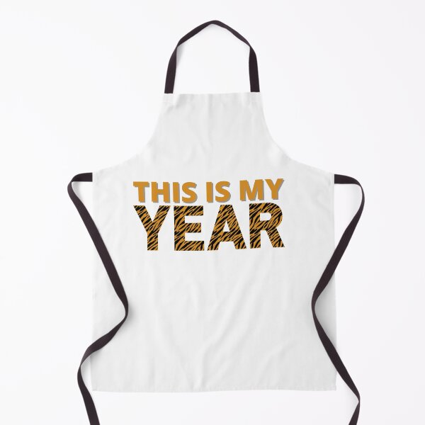 Item preview, This Is My Year 2022 Year of the Tiger Gold Letters Barbecue Chef Cook Apron designed and sold by podguy.