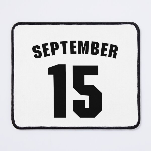 Item preview, Date of birth 15 September birthday gift sport design designed and sold by Panya-Design.