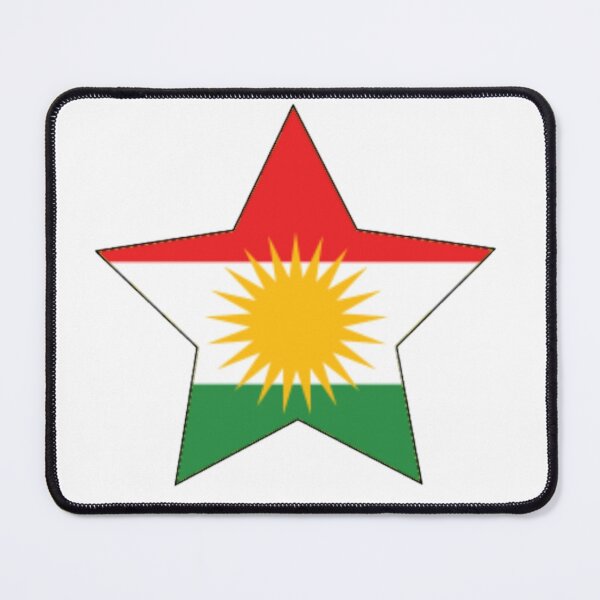 Item preview, Kurdistan flag in the shape of a star designed and sold by KurdishShops.