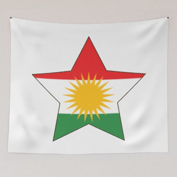 Item preview, Kurdistan flag in the shape of a star designed and sold by KurdishShops.
