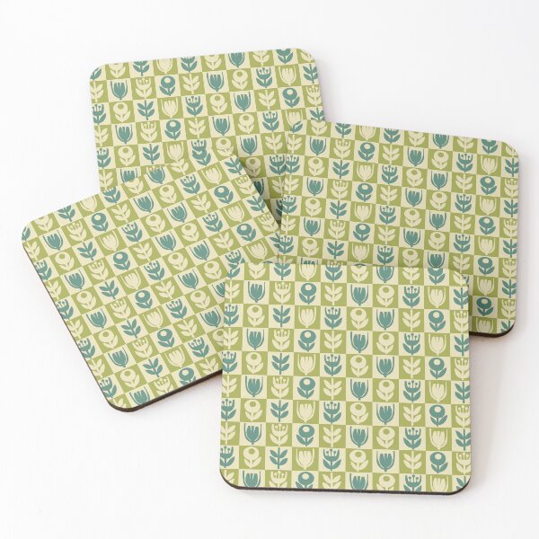 Item preview, Blomma, Retro Flower Checkered Pattern - Retro Styles designed and sold by BesanoStyle.