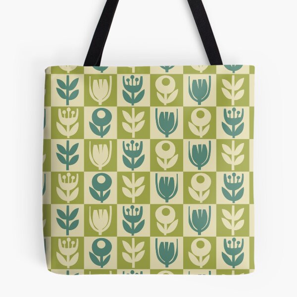 Item preview, Blomma, Retro Flower Checkered Pattern - Retro Styles designed and sold by BesanoStyle.