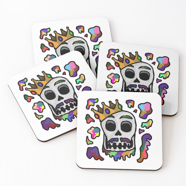 Item preview, Painted King Skull designed and sold by courtartz.