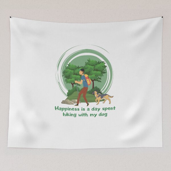 Item preview, Happiness Is A Day Spent Hiking With My Dog designed and sold by Ildar012.