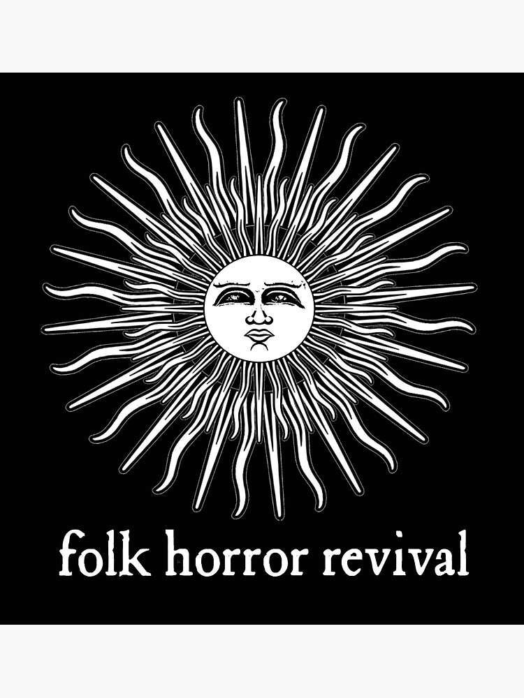 Folk Horror Revival logo original. white on black by folkhorrorrev
