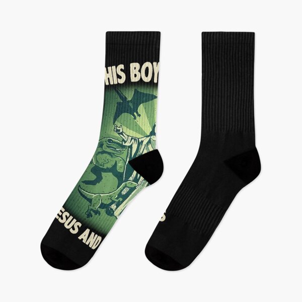 Item preview, This Boy Runs On Jesus And Dinosaurs Types of Dinosaur designed and sold by Dressed For  Duty.