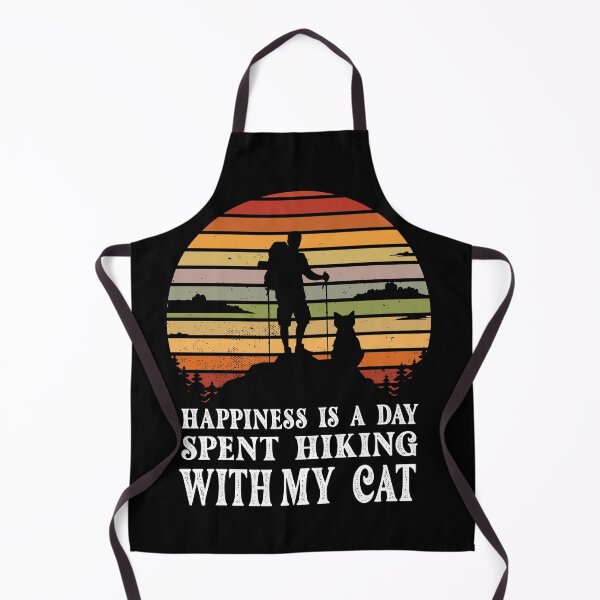 Item preview, HAPPINESS IS A DAY SPENT HIKING WITH MY CAT - HIKING ADVENTURE WITH A CAT designed and sold by DitaNadiaStore.