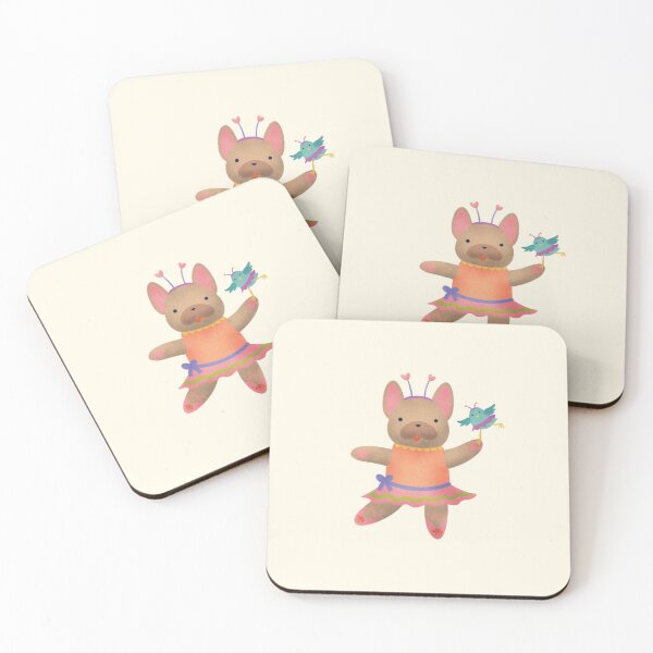Item preview, Frenchie Ballerina - Cute Dog Illustration - Brown designed and sold by squigglin.