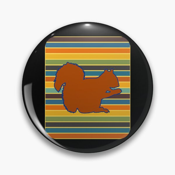 Item preview, Squirrel Brown Silhouette Retro Stripe Background designed and sold by artfulnotebook.