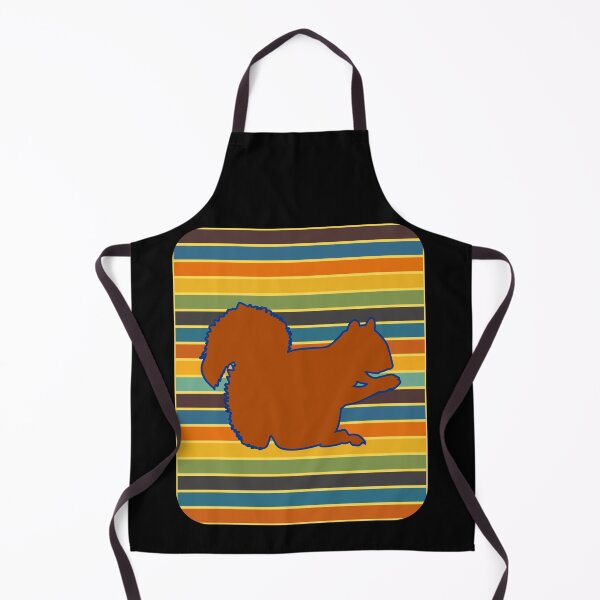 Item preview, Squirrel Brown Silhouette Retro Stripe Background designed and sold by artfulnotebook.