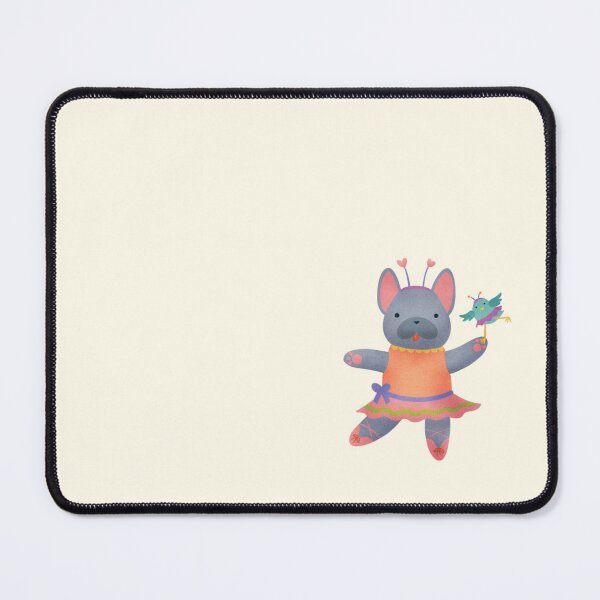 Item preview, Frenchie Ballerina - Cute Dog Illustration - Black designed and sold by squigglin.