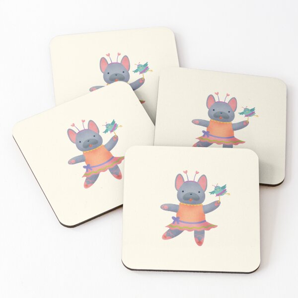 Item preview, Frenchie Ballerina - Cute Dog Illustration - Black designed and sold by squigglin.