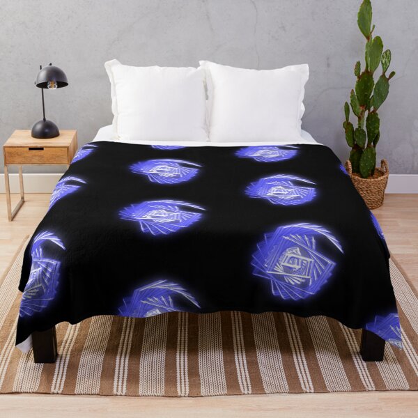 Item preview, Blue spirals on black background designed and sold by Meo Design.