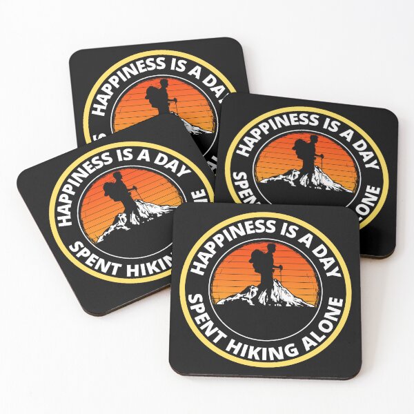 Item preview, Happiness Is A Day Spent Hiking Alone Climb Every Mountain Yellow designed and sold by RGRamsey.