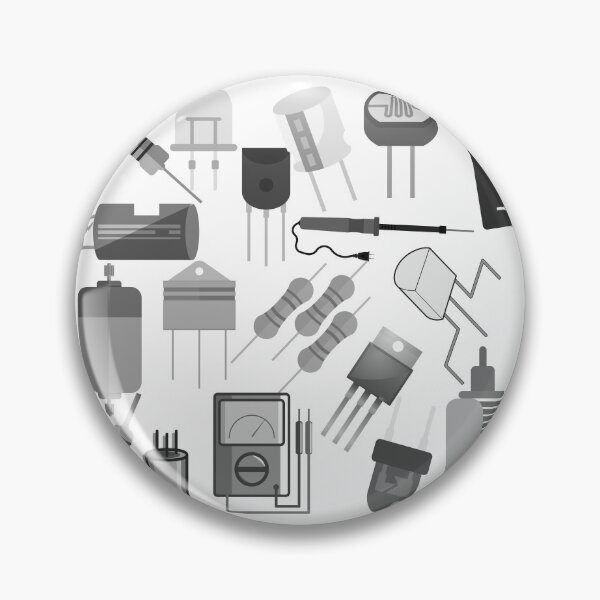 Item preview, Electronic components collage art designed and sold by EngineersArt.