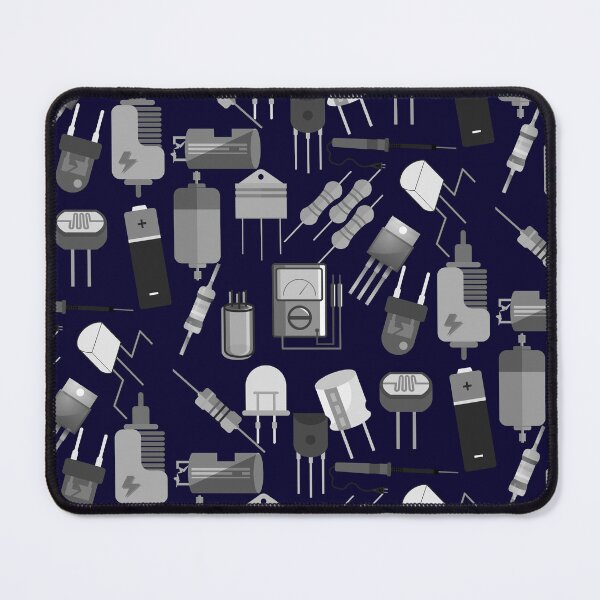Item preview, Electronic components collage art designed and sold by EngineersArt.