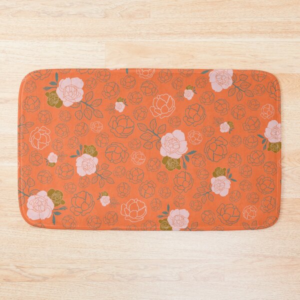 Item preview, GEOMETRIC ORANGE ROSE FLORAL PATTERN designed and sold by sheseddit.
