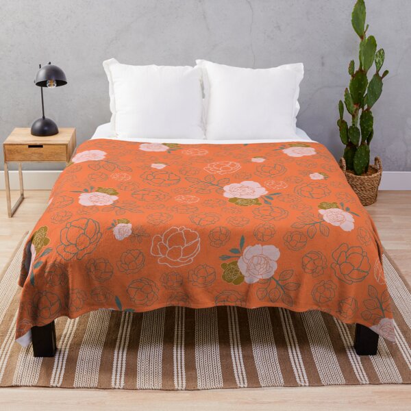 Item preview, GEOMETRIC ORANGE ROSE FLORAL PATTERN designed and sold by sheseddit.