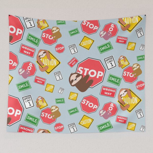 Item preview, Traffic Signs, Caution sign, stop sign, smile sign, wrong way sign, speed limit 1 sign - funny animal designed and sold by Aerithcloud01.