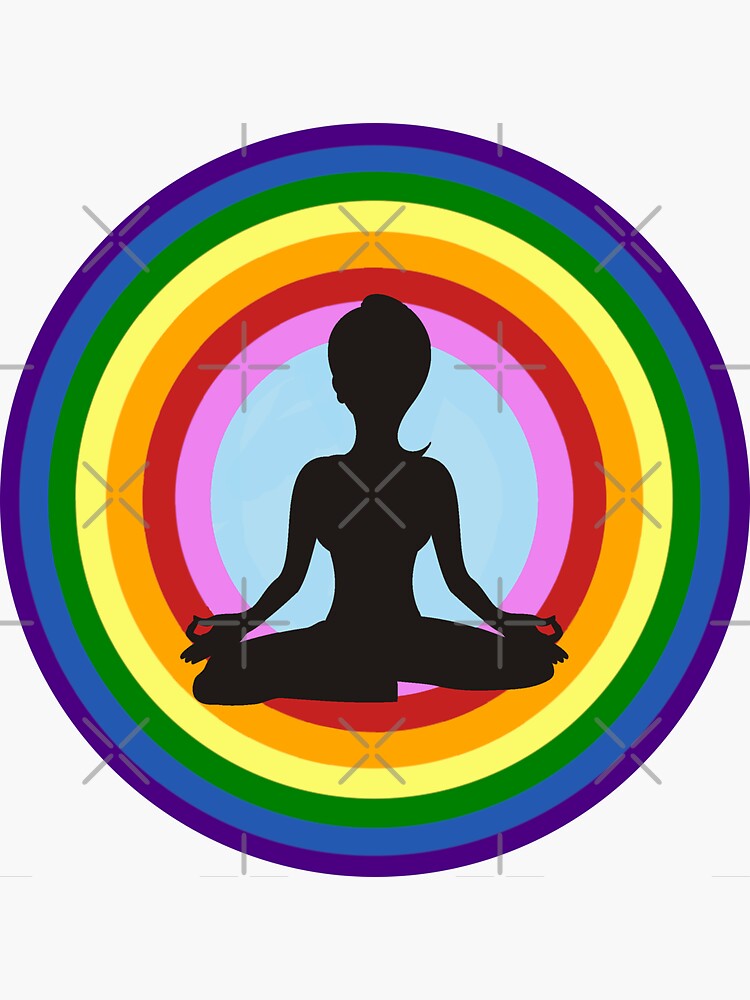 Breathe Yoga Meditation Mug - Rainbow Garden