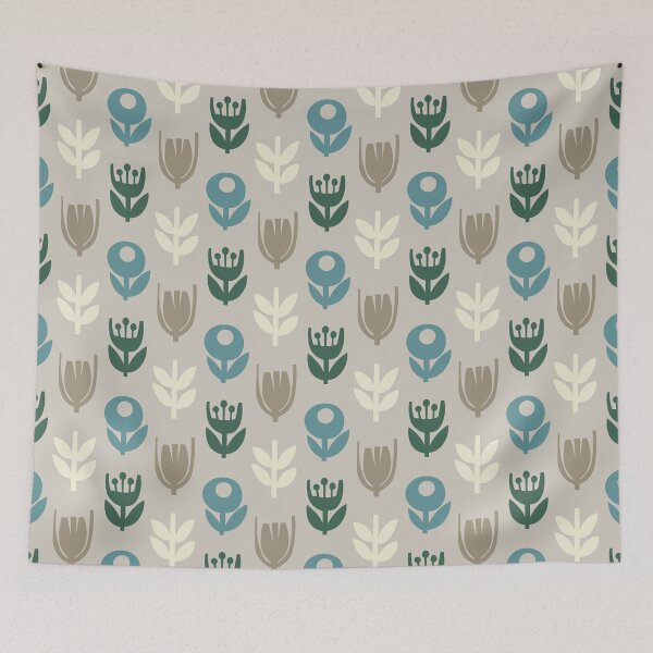 Item preview, Blomma, 70s Retro Flower Seamless Pattern - Retro Styles designed and sold by BesanoStyle.