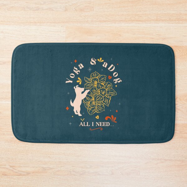 Item preview,  all i need is love yoga and a dog retro style designed and sold by InnaMGraphic.