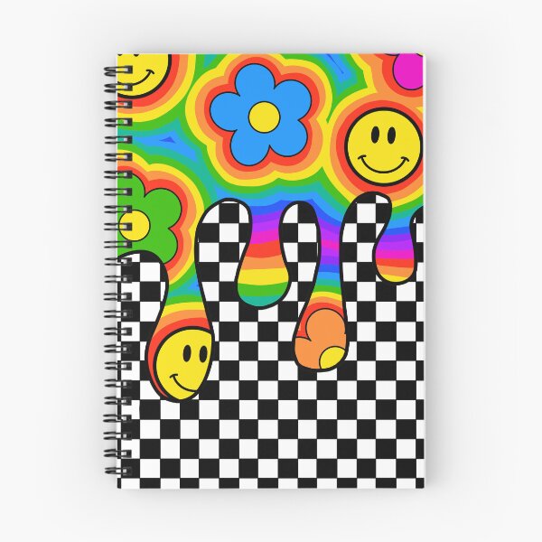 Item preview, Rainbow Checkered Slime Indie Spiral Notebook designed and sold by elle-dee-art.