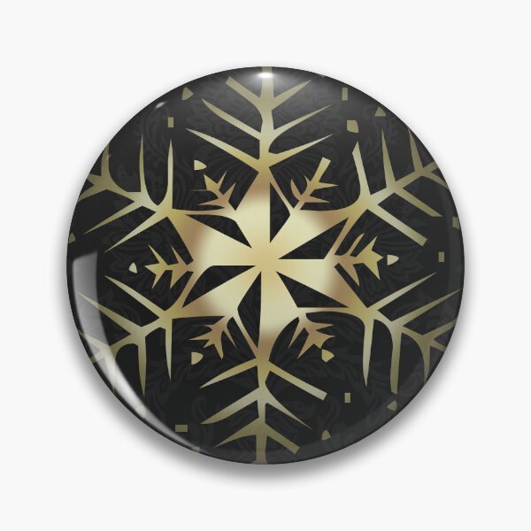 Item preview, Gold Snowflake On Black Damask designed and sold by IZiets.