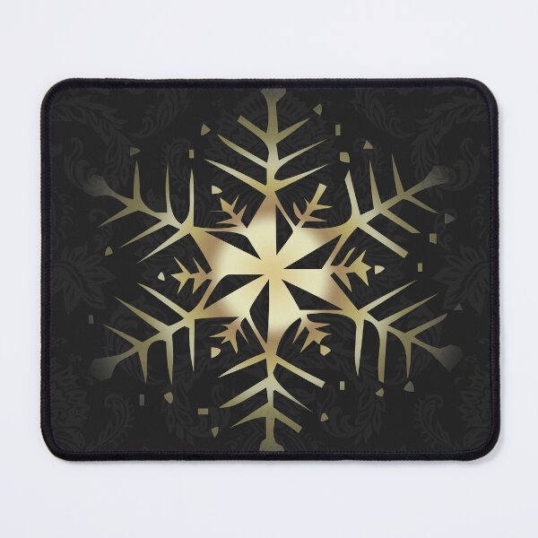 Item preview, Gold Snowflake On Black Damask designed and sold by IZiets.