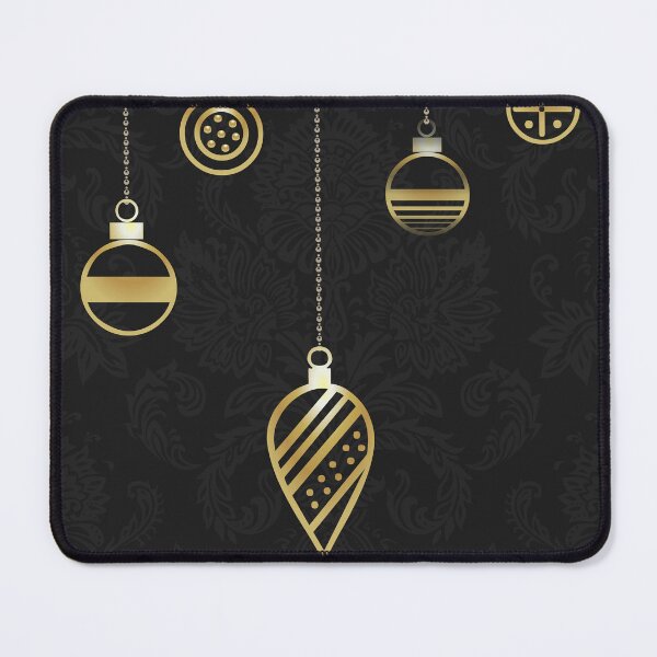 Item preview, Decorative Gold Geometry On Black Damask designed and sold by IZiets.