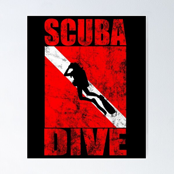 Scuba Dive Diver Down Flag Vintage Diving Gear