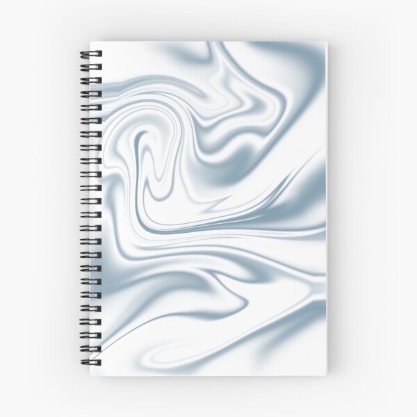 Item preview, Aesthetic Marble Blue Spiral Notebook designed and sold by elle-dee-art.