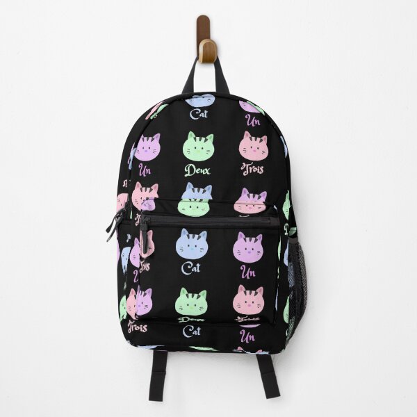 Item preview, Un Deux Trois Cat Colorful Cats French Pun designed and sold by quinellie.