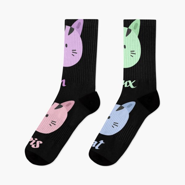 Item preview, Un Deux Trois Cat Colorful Cats French Pun designed and sold by quinellie.
