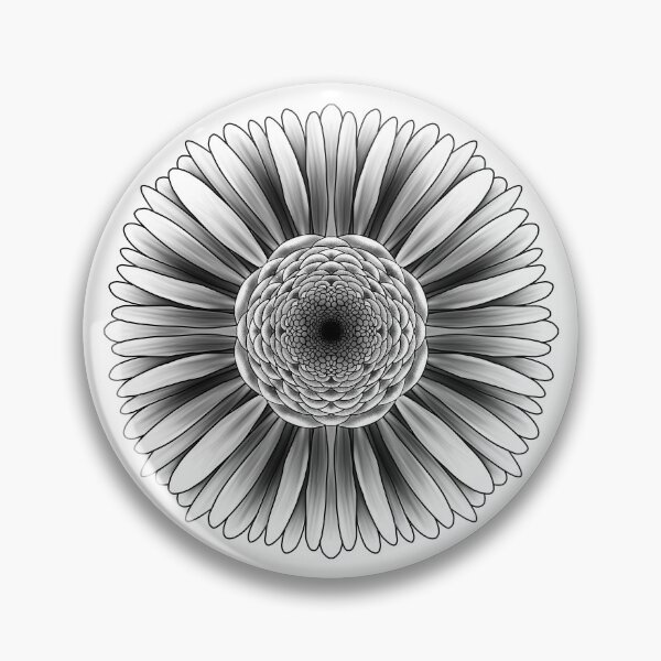 Item preview, Girasol blanco y negro designed and sold by BookwormSticker.