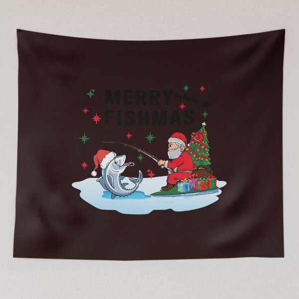 Item preview, Merry Fishmas Santa Funny Fishing Fish Santa Xmas designed and sold by HerbertKuhn112.