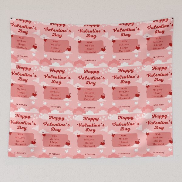 Item preview, Happy Valentine Day With My Love I forget the world designed and sold by Man-Woman-Child.