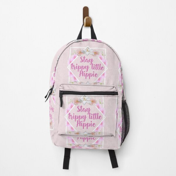 Item preview, Stay trippy little hippie, Pink, quote, flowers designed and sold by BeebopGraphics.