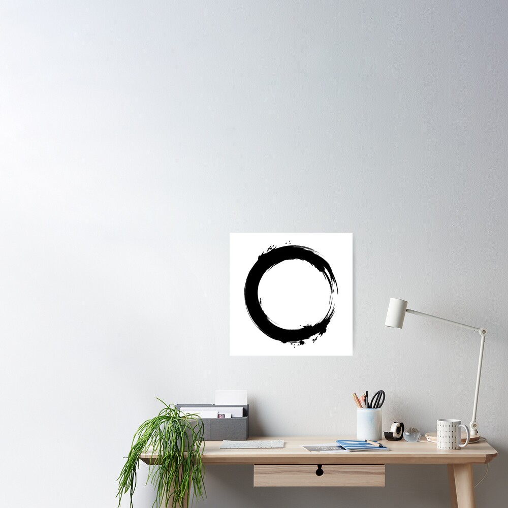 Zen Enso Circle, circle brush, Japanese Circle Canvas Print for Sale by  Tanysl