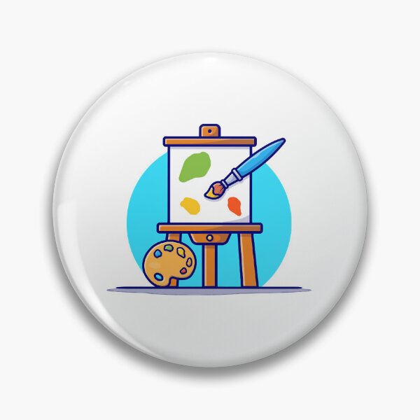 Item preview, Easel Art Board, Paint pallet And Paint Brush Cartoon Vector Icon Illustration  designed and sold by GjBBCFDDy.