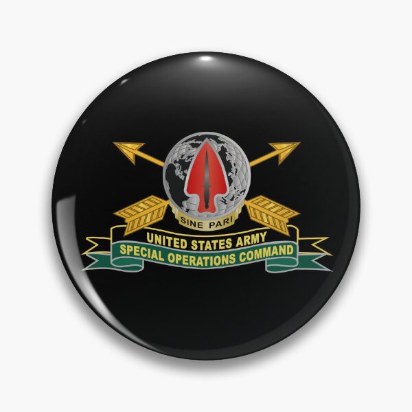 Item preview, Army - US Army Special Operations Command - DUI - New w Br - Ribbon X 300 designed and sold by Military Insignia Products.