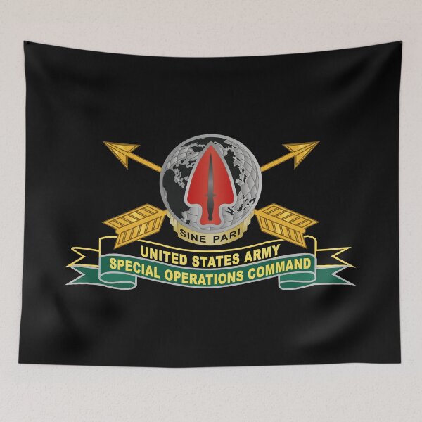 Item preview, Army - US Army Special Operations Command - DUI - New w Br - Ribbon X 300 designed and sold by Military Insignia Products.