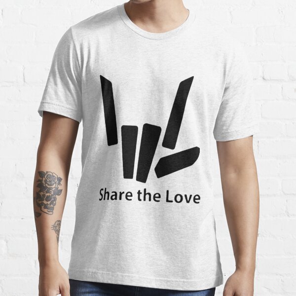 : Share The Love Shirt for Boys and Men Light Blue