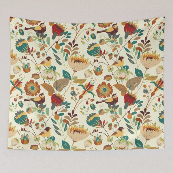 Item preview, Bird floral seamless pattern designed and sold by SweetPea49.