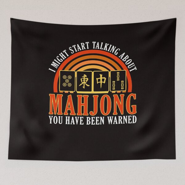 Item preview, Retro Mahjong Vintage Mah-Jongg Player Chinese Board Gaming designed and sold by TomGiantDesigns.